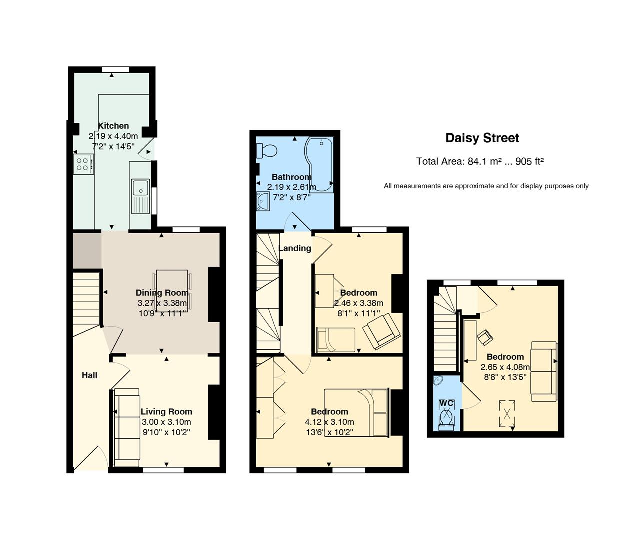 Floorplan for Daisy Street, Canton, Cardiff